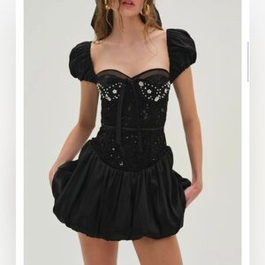 For Love and Lemons Bubble Hem Mini Dress Anthropologie